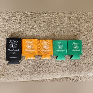 Black, Orange, and Green Tito's Koozies